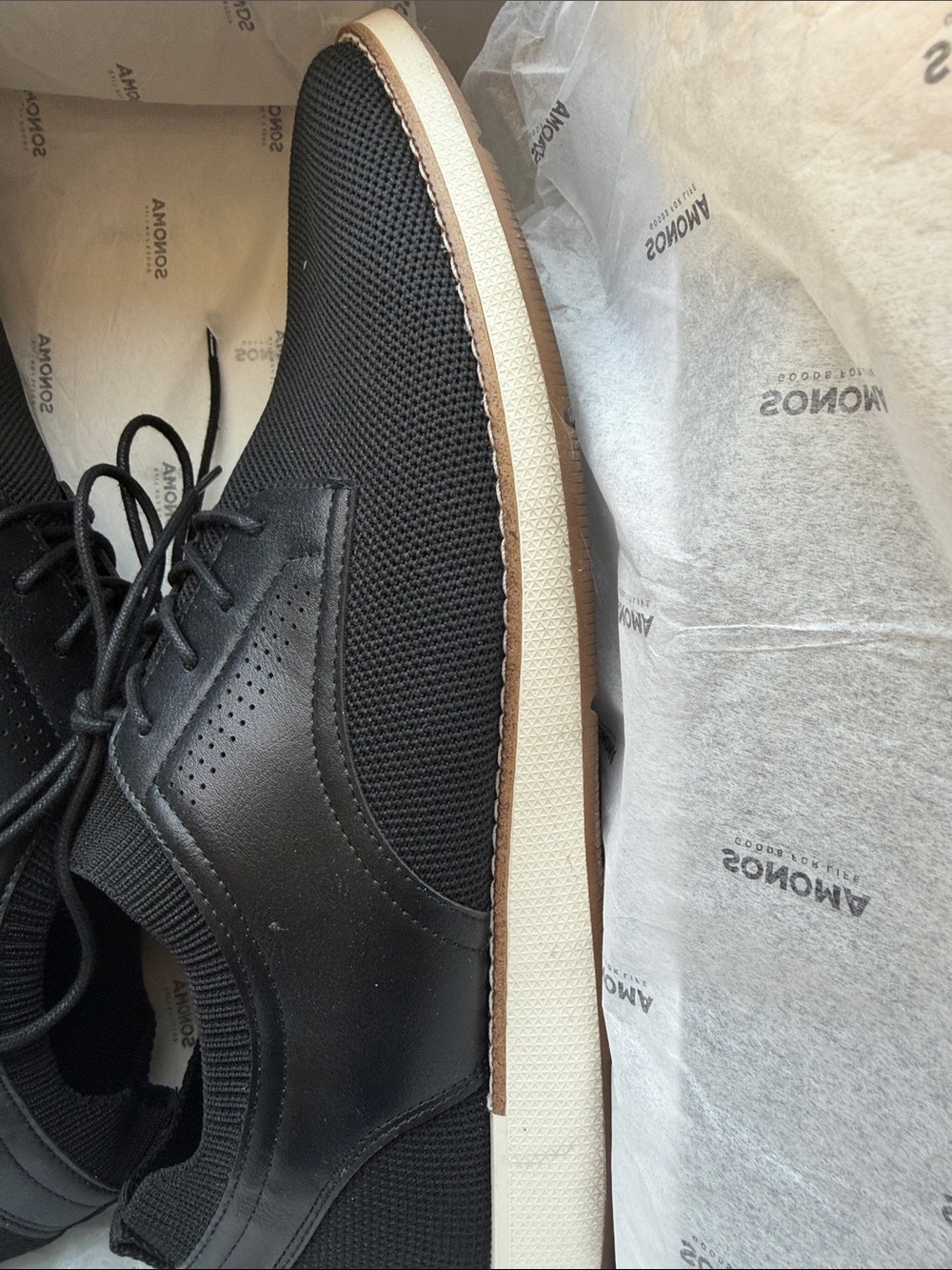 Sonoma Black Men's Oxfords - Lace-Up Dress Shoes - Picture 8 of 12